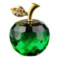 thumbnail image 1 of Crystal Apple Collectible Figurines, Ongmies Elegant Glass Desk Figurine – 2.5 Inch Clear & Sparkling Decorative Accent for Home Décor, 1 Ornament, 1 of 7