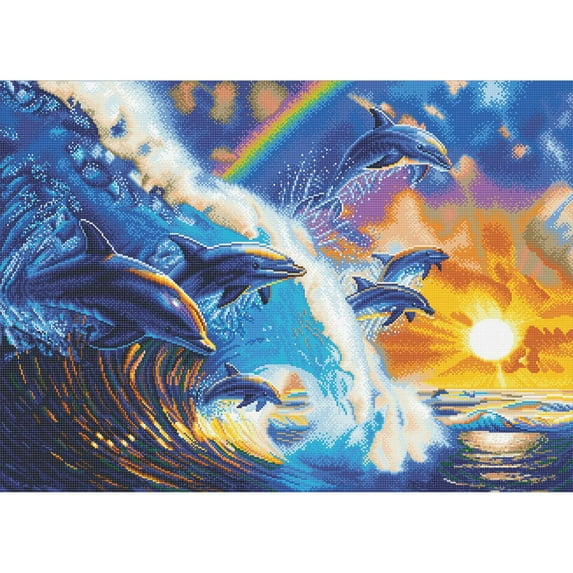 Crystal Art® Dolphin Waves Diamond Painting