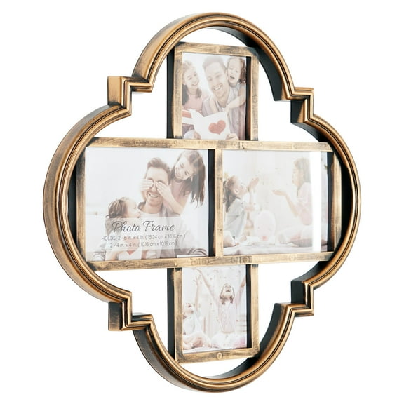 Crystal Art Gallery 18x18 Gold Quatrefoil Decorative Collage Frame