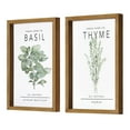 thumbnail image 1 of Crystal Art Gallery Basil and Thyme Framed Wall Art Print Size 12" x 8" by Heather Myers Set of 2, 1 of 6