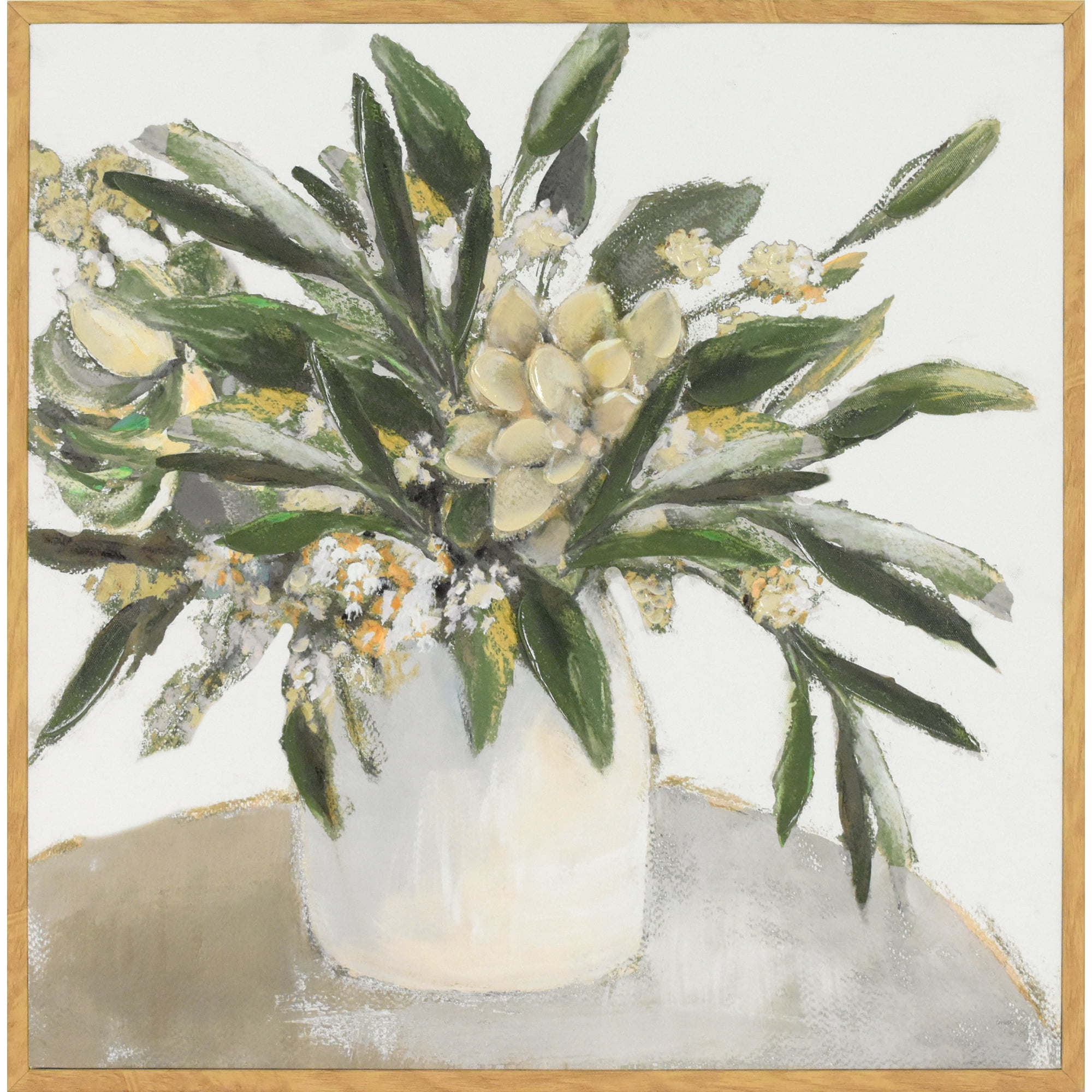 Natural Framed Botanical Still Life Canvas Art