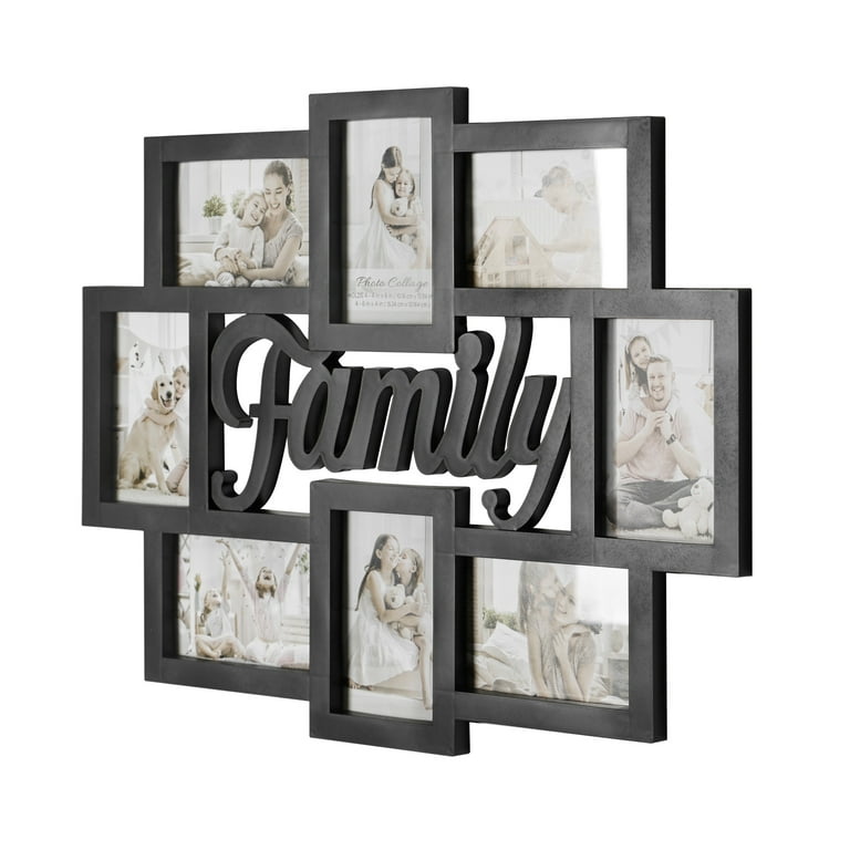 Crystal Art Gallery Family Black Wall Hanging Decorative Collage Picture  Frame - 17.5 x 22