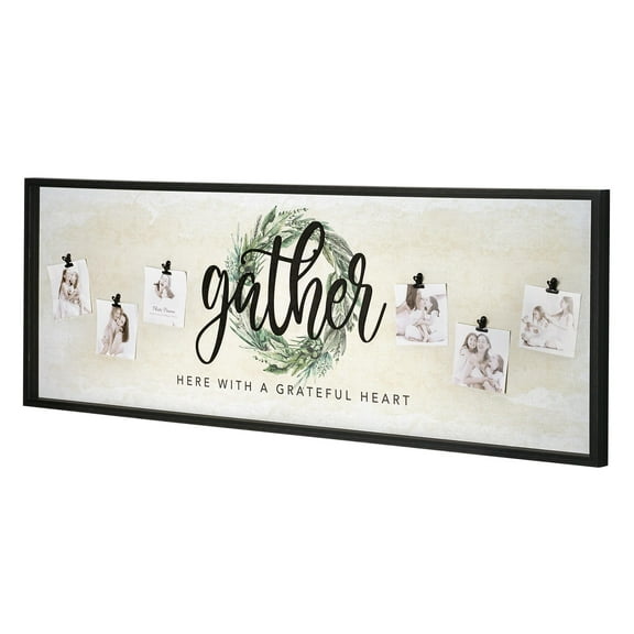 Crystal Art Gallery Gather Clip Photo Collage in Black and Cream - 48" x 16"