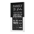 thumbnail image 1 of Crystal Art Gallery Gray Family Inspirational Rules Framed Printed Wall Art Décor Size 8" x 16", 1 of 4