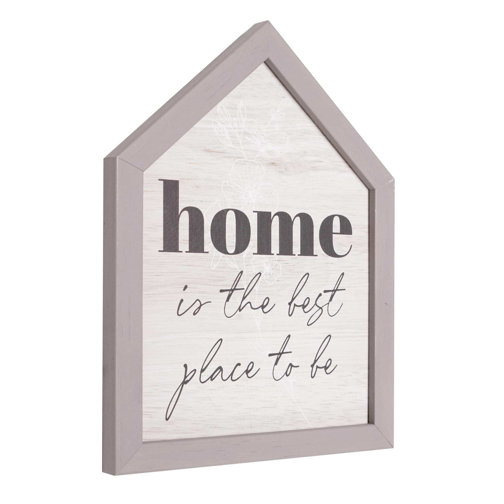 Crystal Art Gallery Home Typographic House-Shaped Framed Wall Plaque Art - 8" x 6"