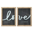 thumbnail image 1 of Crystal Art Gallery Love Makes A Family Typography Print, Black and White, 1 of 7