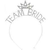 Crystal Avenue One-Size Women's Bridal Party Crystal Tiara Headband - Team Bride