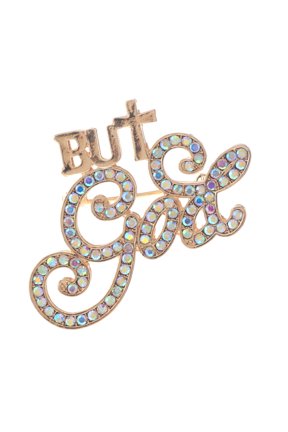 Crystal "BUT GOD" Brooch