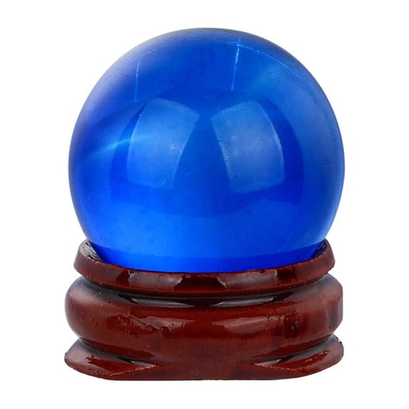 Crystal Ball 30mm with Wooden Stand and Gift Box for Magic,lensball Photography,Family Decorative,Fortune Teller,Feng Shui,Witchcraft,Witch Decor,and Halloween Decor