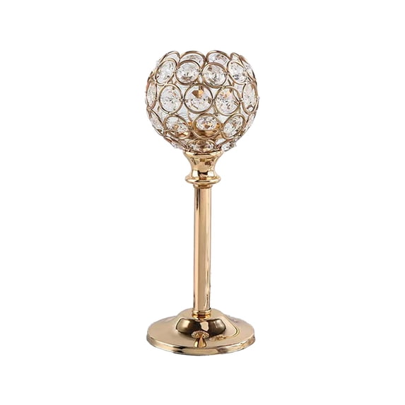 Crystal Ball Candle Holders, Elegant Gold & Silver Candlesticks, Decorative Tealight Holders for Wedding, Party, Home, Dining Table, Living Room, Bedroom, Thanksgiving, Anniversary Home Decor