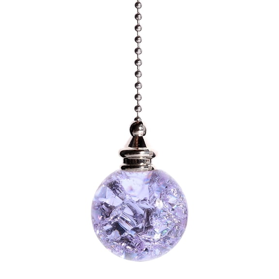 Crystal Ball Ceiling Fan Pull Chain, 21inch Decorative Light Pull Chain with Ball Handle, Crystal Pull Chain Extension for Ceiling Fans, Light Fixtures, Bathroom, Bedroom, Living Room, Home Decor