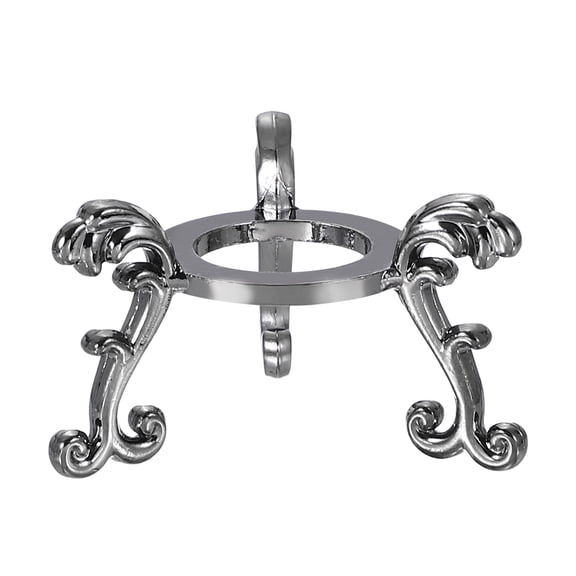 Uxcell Crystal Ball Display Bases, 1.97'' Crystal Diamond Paperweight Art Engraving Sphere Stand for Glass Ball Home Office Desk Shelf, Gunmetal