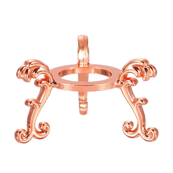 Uxcell Crystal Ball Display Bases, 1.97'' Crystal Diamond Paperweight Art Engraving Sphere Stand for Glass Ball Home Office Desk Shelf, Rose Gold