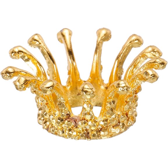 Crystal Ball Display Holder Crown Shaped Egg Stand Alloy Glass Ball Stand Display 1.5 Inch Gold Tone for Crystal Ball Display Decoration