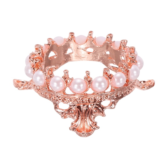 Crystal Ball Display Holder Crown Shaped Egg Stand Display 1.8 Inch Rose Gold