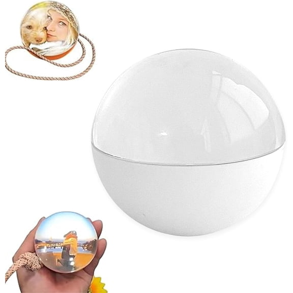 Crystal Ball Video Player, 2.7inch Crystal Ball with Electronic Display, Crystal Ball Digital Display, DIY Video Display Sphere, Bola De Cristal Personalizada—Uploadable Videos & Photos (White)