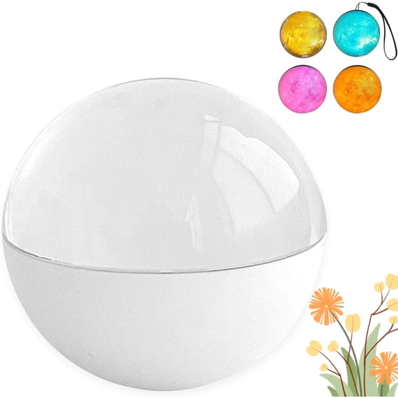 Crystal Ball Video Player, Crystal Ball Digital Display, 2.7inch Crystal Ball with Electronic Display, DIY Video Display Sphere, Bola De Cristal Personalizada—Uploadable Videos & Photos (White)