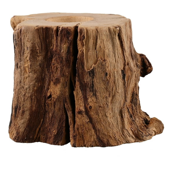 Crystal Ball Wooden Base Tree Stump LED Light Plasma Lights Cylindrical Socket Office