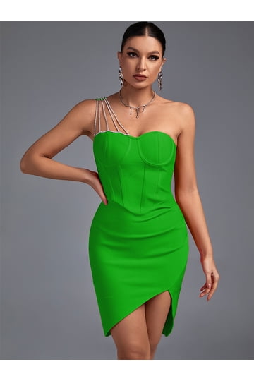 bodycon birthday dress for women Rhinestone Bodycon Mini Dress for Women