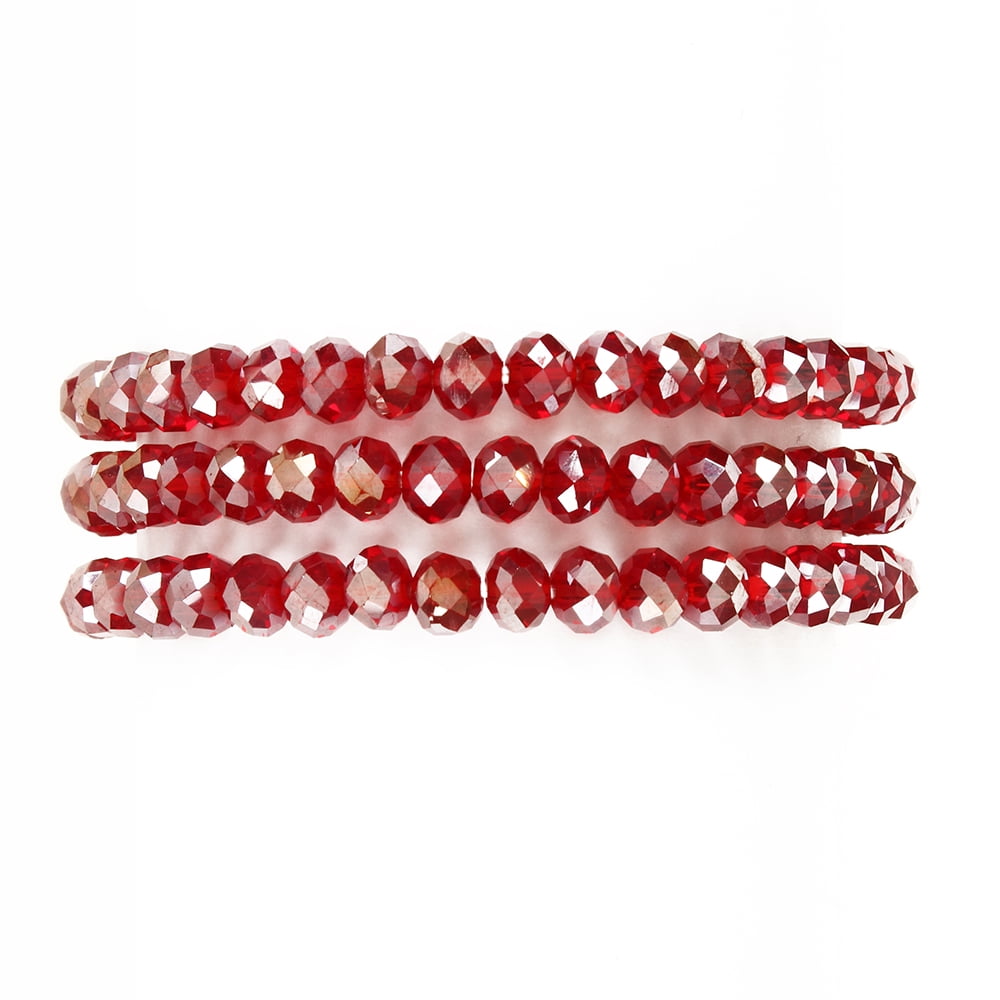 Crystal Bead Ankara Stretch Bracelet Set Ruby Walmart