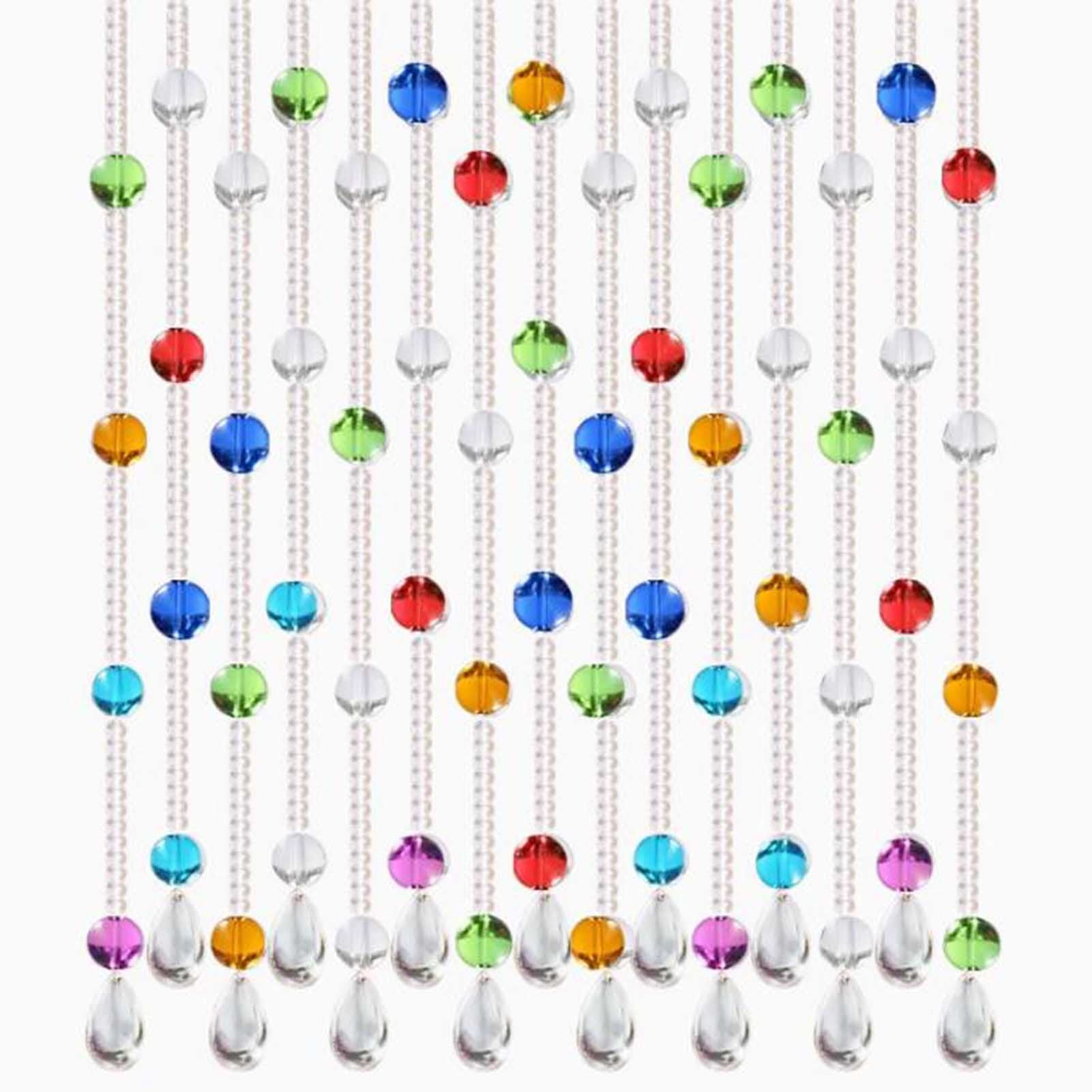 Crystal Bead Curtain for Room Separation and Decoration,25 Strands Door Curtain Room Divider for Window Bedroom Patio Door Indoor Curtain