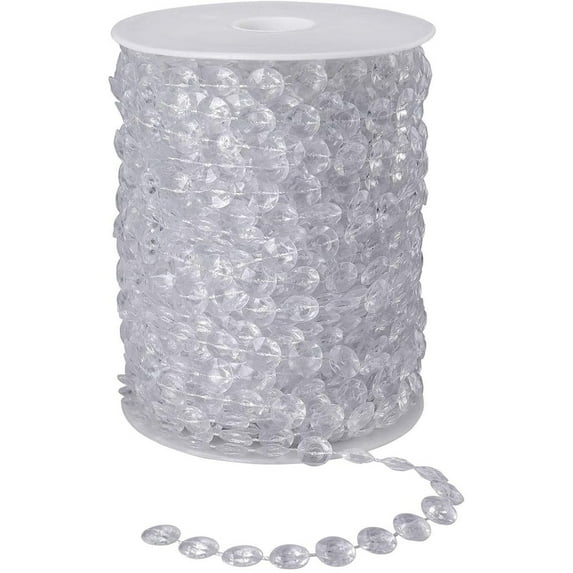 Crystal Bead Garland 30 Meters Crystal Diamond Garland Acrylic Beads Rolls for Wedding DIY Gifts Parties CurtaDecor