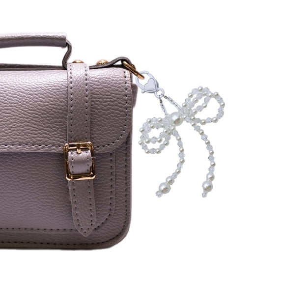 Crystal Beaded Bowknot Pendant Phone Charm Hanging Rope Phone Chain Strap Bag Decoration Lanyards Keychain Accessories