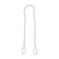 thumbnail image 1 of Crystal Beaded Christmas Tree Pearl Strand with Clear Teardrop Pendants, Single Strand, White and Clear, for Indoor Holiday Decor, Hanging Ornament, 1 of 3