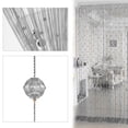 thumbnail image 1 of ANMINY Contemporary Gray Solid Print Fashion Rod Pocket Blackout Beaded Curtains Curtains, 40 in x 79 in, 1 of 5