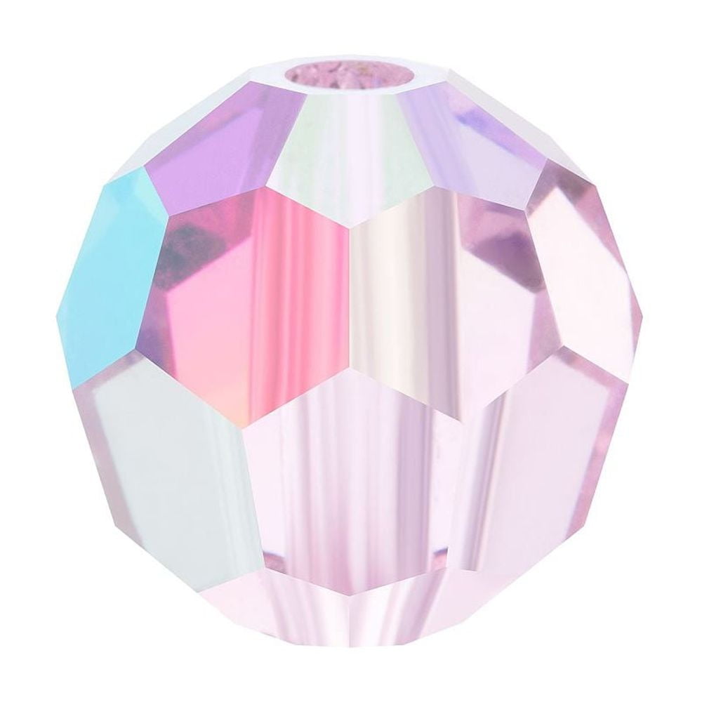 Crystal Beads Czech Crystal 451 19 602 Round 70220 200 Pink Sapphire AB 4mm Hole: 1mm