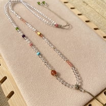 Crystal Beads Necklace Beeswax Pendant Rope