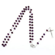 Crystal Beads Rosary Necklace Catholic Holy Land Baby Christian for Necklaces Religious Jewelry Men Women Charm Gifts