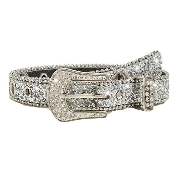 ✪ Crystal Belt Jean Belt Bling Rhinestone Belt Women Fashion Cowgirl Western Rhinestone Waistband Rhinestone Waist Belt