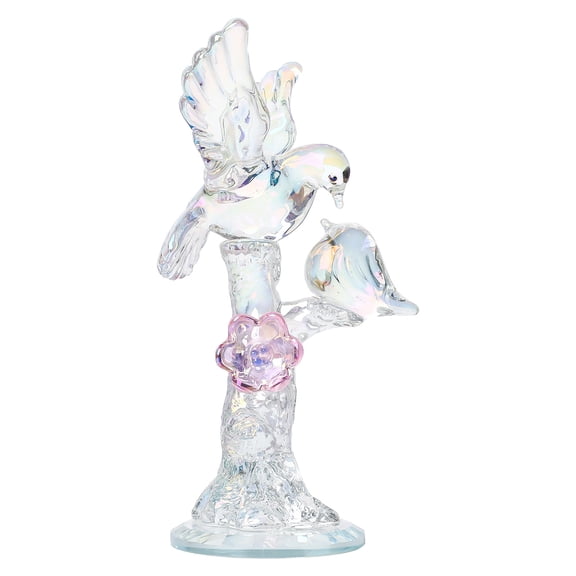 Crystal Bird Animal Lovely Elegant Craft Decorations for Home Ornaments Collectible Birthday Gifts,Father And Son Birds On A Branch
