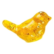 Crystal Bird Figurine, Handmade Resin Glass Miniature Collectible Birds with Natural Elements, Home Desktop Decor, Paperweight, Good Luck Gift