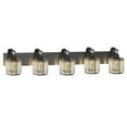 thumbnail image 1 of Crystal Black Bathroom Vanity Light 5 Light Modern Bathroom Vanity Light Fixtures Over Mirror Bath Wall Lighting, 1 of 8