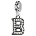 thumbnail image 1 of Crystal Black Initial - B - Beaded Border - Wonder Woman Charm Bead, 1 of 1