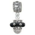 thumbnail image 1 of Crystal Black Spinner - Walk With Jesus Charm Bead, 1 of 1