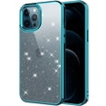 thumbnail image 1 of Crystal Bling Clear Case for iPhone 12 Pro Max 6.7" 2020, Allytech Slim TPU Back Luxury Sparkly Anti-Slip Shockproof Anti-Scratch Protective Girls Women Case for iPhone 12 Pro Max 2020(6.7 inch), Blue, 1 of 5