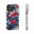 thumbnail image 1 of Crystal Bloom Pink Blue Abstract Flower Art iPhone Case Elegant Style for iPhone 17 16 15 14 13 12 11 Pro Max, 1 of 2