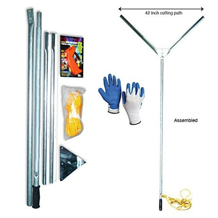 Crystal Blue Lake and Pond Weed Cutter - With Free Aquatic Razer Sharpener and Safety Gloves