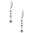 thumbnail image 1 of Crystal Blue Channel Drop Crystal Madison Leverback Earrings, 1 of 2