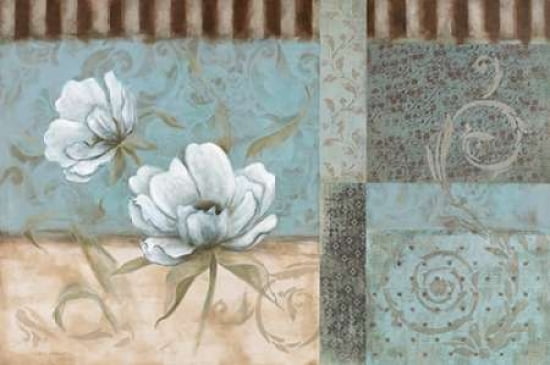 Crystal Blue Peony Canvas Art - Carol Robinson (24 x 36)
