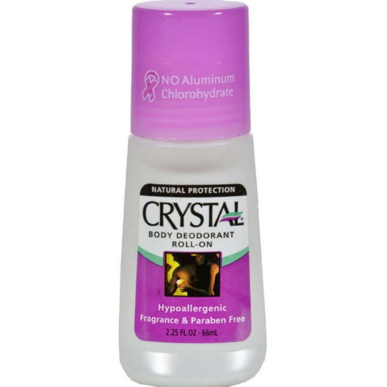 CRYSTAL Women's Body Deodorant Hypoallergenic Fragrance Free Roll-On