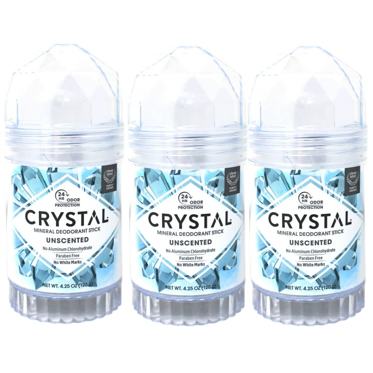 Crystal Body Mineral Deodorant Stick, Unisex, Unscented, 4.25 oz
