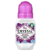 Crystal Body Mineral-Enriched Deodorant Roll-On, Unisex, Unscented, 2.25 fl oz