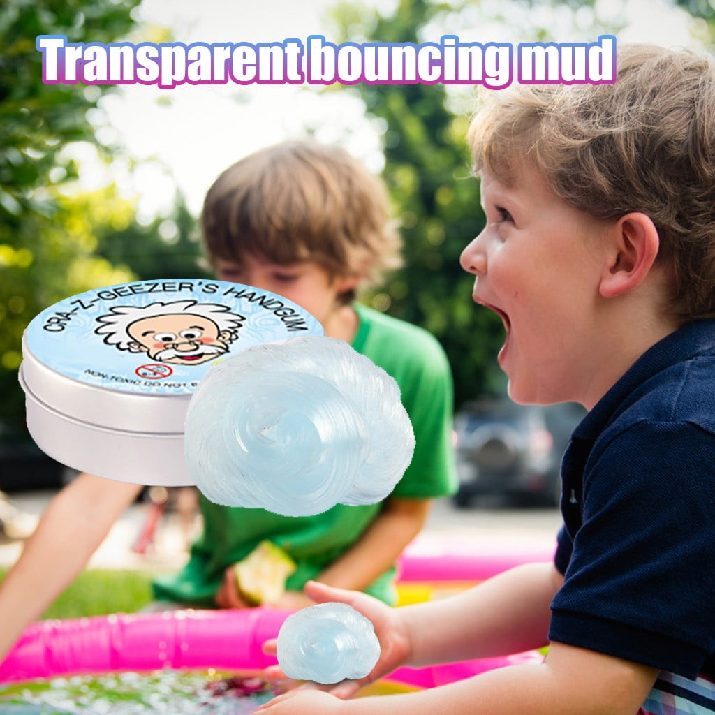 Mud Fidget Crystal Bouncing Mud Little People Toys DIY Bouncing Mud Can Fidget Toy ...