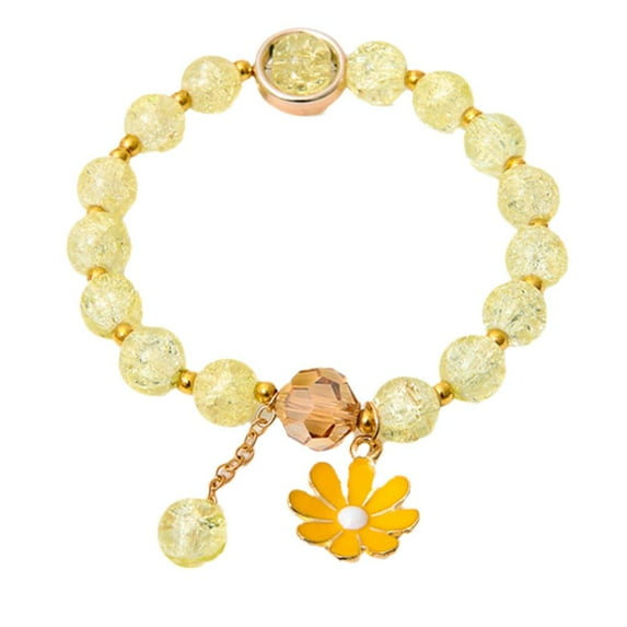 Crystal Bracelet Daisy Bracelet Beads Cute Girly Fashion Gelang Accessories O6S7