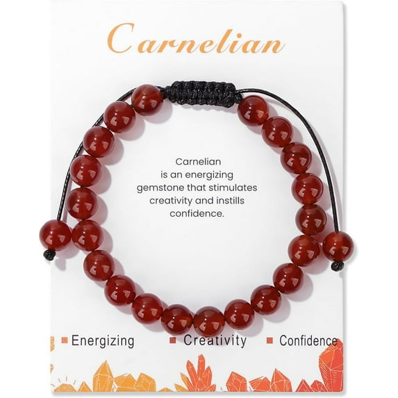 Crystal Bracelet for Women 8mm Natural Stone Crystal Beaded Bracelets Adjustable Handmade Gemstone Bracelet Healing Jewelry Mother's Day Gifts for Women