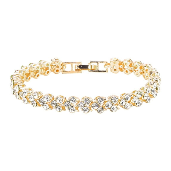 Bracelet for Women - Diamond Rhinestone Hand Chain Jewelry Accessories, Elegant and Attractive Long Bracelets for Girls and Women